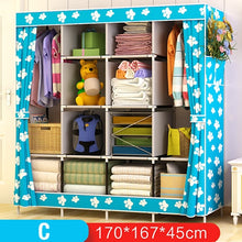 Load image into Gallery viewer, Best Price Reinforcement Large Wardrobe Cloth Wardrobe Fabric Closet Folding Clothing Storage Cabinet Dustproof Wardrobe