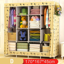 Load image into Gallery viewer, Best Price Reinforcement Large Wardrobe Cloth Wardrobe Fabric Closet Folding Clothing Storage Cabinet Dustproof Wardrobe