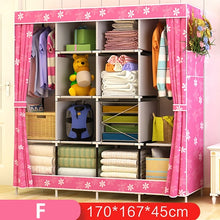 Load image into Gallery viewer, Best Price Reinforcement Large Wardrobe Cloth Wardrobe Fabric Closet Folding Clothing Storage Cabinet Dustproof Wardrobe