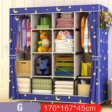 Load image into Gallery viewer, Best Price Reinforcement Large Wardrobe Cloth Wardrobe Fabric Closet Folding Clothing Storage Cabinet Dustproof Wardrobe