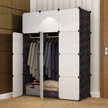Load image into Gallery viewer, Simple wardrobe adult assembly resin wardrobe manufacturers direct sales of dormitory simple modern economic finishing cabinets