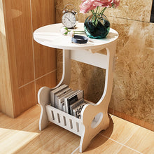 Load image into Gallery viewer, round coffee table  tea desk  side table end console table magazine rack