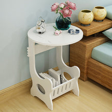 Load image into Gallery viewer, round coffee table  tea desk  side table end console table magazine rack