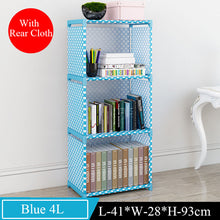 Load image into Gallery viewer, Simple Multi-Tier Bookshelf Creative Storage Shelf for Books Plants Sundries DIY Combination Cabinet Fabric Children Bookcase