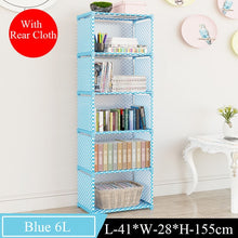 Load image into Gallery viewer, Simple Multi-Tier Bookshelf Creative Storage Shelf for Books Plants Sundries DIY Combination Cabinet Fabric Children Bookcase