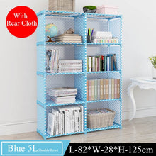 Load image into Gallery viewer, Simple Multi-Tier Bookshelf Creative Storage Shelf for Books Plants Sundries DIY Combination Cabinet Fabric Children Bookcase