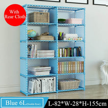 Load image into Gallery viewer, Simple Multi-Tier Bookshelf Creative Storage Shelf for Books Plants Sundries DIY Combination Cabinet Fabric Children Bookcase
