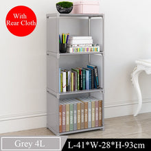 Load image into Gallery viewer, Simple Multi-Tier Bookshelf Creative Storage Shelf for Books Plants Sundries DIY Combination Cabinet Fabric Children Bookcase