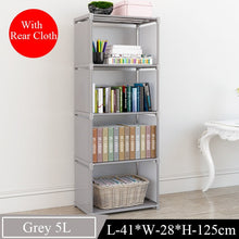 Load image into Gallery viewer, Simple Multi-Tier Bookshelf Creative Storage Shelf for Books Plants Sundries DIY Combination Cabinet Fabric Children Bookcase