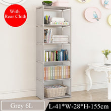 Load image into Gallery viewer, Simple Multi-Tier Bookshelf Creative Storage Shelf for Books Plants Sundries DIY Combination Cabinet Fabric Children Bookcase