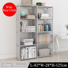 Load image into Gallery viewer, Simple Multi-Tier Bookshelf Creative Storage Shelf for Books Plants Sundries DIY Combination Cabinet Fabric Children Bookcase