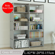 Load image into Gallery viewer, Simple Multi-Tier Bookshelf Creative Storage Shelf for Books Plants Sundries DIY Combination Cabinet Fabric Children Bookcase
