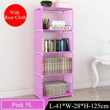 Load image into Gallery viewer, Simple Multi-Tier Bookshelf Creative Storage Shelf for Books Plants Sundries DIY Combination Cabinet Fabric Children Bookcase