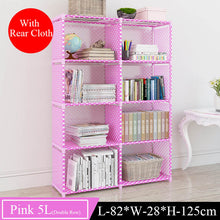 Load image into Gallery viewer, Simple Multi-Tier Bookshelf Creative Storage Shelf for Books Plants Sundries DIY Combination Cabinet Fabric Children Bookcase