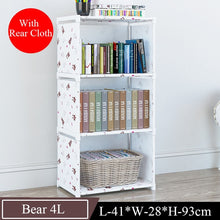 Load image into Gallery viewer, Simple Multi-Tier Bookshelf Creative Storage Shelf for Books Plants Sundries DIY Combination Cabinet Fabric Children Bookcase