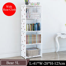 Load image into Gallery viewer, Simple Multi-Tier Bookshelf Creative Storage Shelf for Books Plants Sundries DIY Combination Cabinet Fabric Children Bookcase