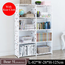 Load image into Gallery viewer, Simple Multi-Tier Bookshelf Creative Storage Shelf for Books Plants Sundries DIY Combination Cabinet Fabric Children Bookcase