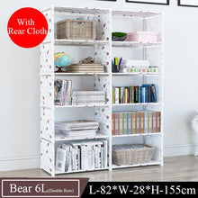 Load image into Gallery viewer, Simple Multi-Tier Bookshelf Creative Storage Shelf for Books Plants Sundries DIY Combination Cabinet Fabric Children Bookcase