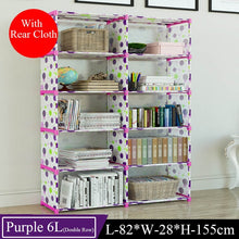 Load image into Gallery viewer, Simple Multi-Tier Bookshelf Creative Storage Shelf for Books Plants Sundries DIY Combination Cabinet Fabric Children Bookcase