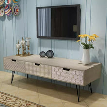 Load image into Gallery viewer, VidaXL TV Cabinet With 3 Drawers 120x40x36 Cm Grey Living Room Furniture TV Stand High Quality Assembly Furniture